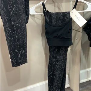 Varley Luna leggings, black snakeskin. NWT! 7/8